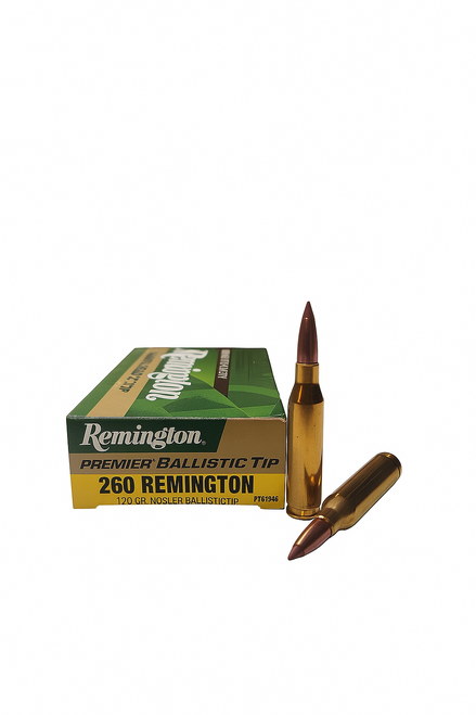 Remington Premium Ballistic Tip Ammunition - 260 Remington - 120 Grain Nosler Ballistic Tip - 20 Rounds
