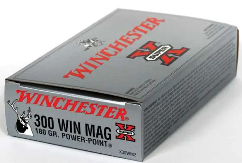Winchester Super-X Ammunition - 300 Winchester Magnum - 180 Grain Extreme Point Polymer Tip - 20 Rounds - Brass Case Winchester Super-X Ammunition - 300 Winchester Magnum - 180 Grain Extreme Point Polymer Tip - 20 Rounds - Brass Case