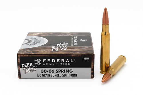 Federal Ammunition - 30-06 Springfield - 180 Grain Bonded Soft Point - 20 Rounds - Brass Case Federal Ammunition - 30-06 Springfield - 180 Grain Bonded Soft Point - 20 Rounds - Brass Case