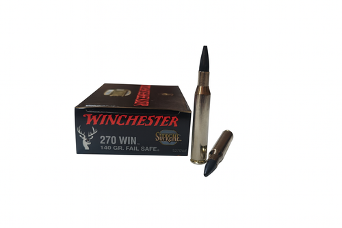 Winchester Supreme Ammunition - 270 Winchester - 140 Grain Fail Safe - 20 Rounds Winchester Supreme Ammunition - 270 Winchester - 140 Grain Fail Safe - 20 Rounds