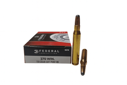 Federal Ammunition - 270   Winchester - 150 Grain Soft Point - 20 Rounds - Brass Case