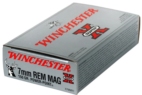 Winchester Super-X Ammunition - 7 MM Remington Magnum - 150 Grain Power Point - 20 Rounds Winchester Super-X Ammunition - 7 MM Remington Magnum - 150 Grain Power Point - 20 Rounds