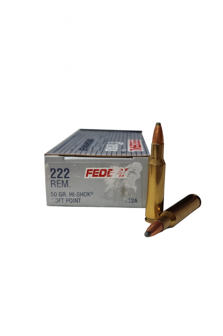 Federal PowerShok Ammunition - 222 Remington - 50 Grain High-Shok Soft Point - 20 Rounds Federal PowerShok Ammunition - 222 Remington - 50 Grain High-Shok Soft Point - 20 Rounds