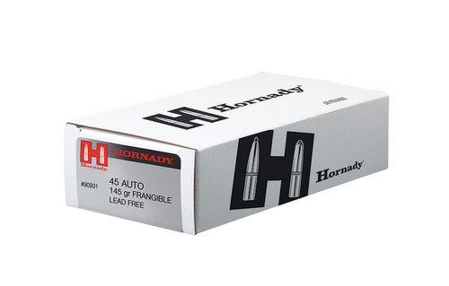 Hornady 45 Auto 145 Grain Frangible LE - 50 Rounds - Brass Case Hornady 45 Auto 145 Grain Frangible LE - 50 Rounds - Brass Case