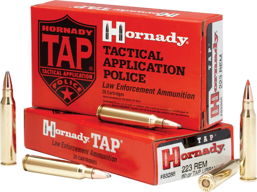 Hornady 223 Rem 60 Grain TAP Urban LE - 20 Rounds - Brass Case Hornady 223 Rem 60 Grain TAP Urban LE - 20 Rounds - Brass Case