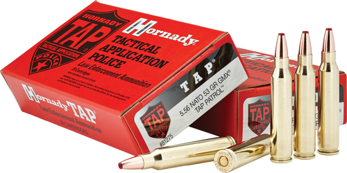 Hornady 5.56 NATO 53 Grain CX TAP Patrol LE - 20 Rounds - Brass Case Hornady 5.56 NATO 53 Grain CX TAP Patrol LE - 20 Rounds - Brass Case