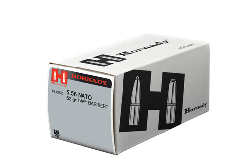 Hornady 5.56 NATO 62 Grain TAP Barrier LE - 50 Rounds - Brass Case Hornady 5.56 NATO 62 Grain TAP Barrier LE - 50 Rounds - Brass Case