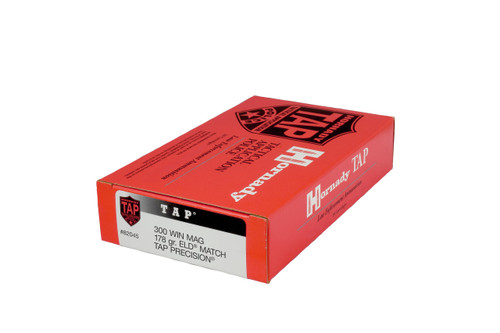 Hornady 300 Win Magnum 178 Grain ELD Match TAP Precision LE - 20 Rounds - Brass Case Hornady 300 Win Magnum 178 Grain ELD Match TAP Precision LE - 20 Rounds - Brass Case