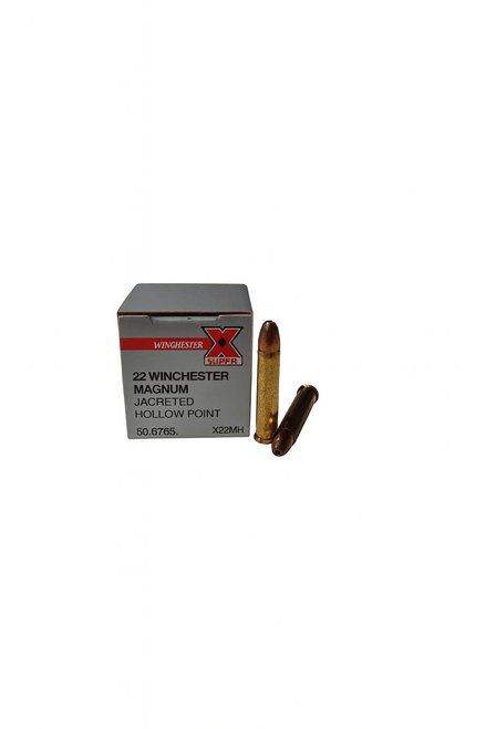 Winchester SuperX Ammunition - 22 Winchester Magnum Rimfire - 40 Grain Jacketed Hollow Point - 50 Rounds Winchester SuperX Ammunition - 22 Winchester Magnum Rimfire - 40 Grain Jacketed Hollow Point - 50 Rounds