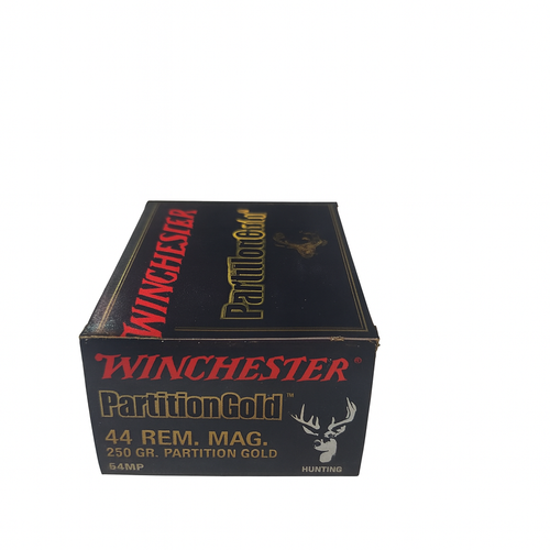 Winchester Ammunition - 44 Rem Magnum - 250 Grain Partition Gold - 20 Rounds Winchester Ammunition - 44 Rem Magnum - 250 Grain Partition Gold - 20 Rounds