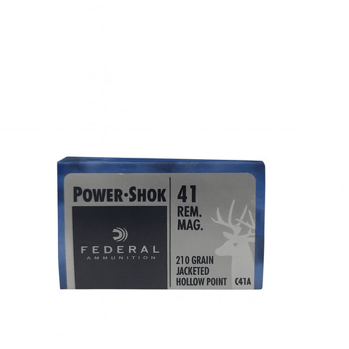 Federal Power-Shok Ammunition - 41 Rem Mag - 210 Grain Jacketed Hollow Point - 20 Rounds
