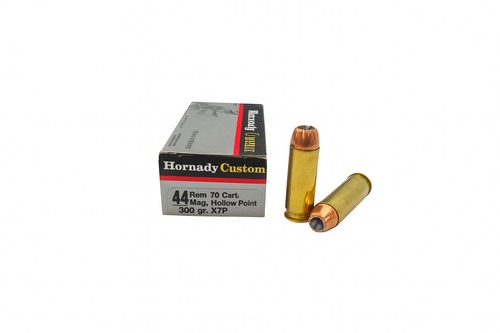 Hornady Custom Ammunition - 44 Remington Magnum - 300 Grain XTP Jacketed Hollow Point - 20 Rounds Hornady Custom Ammunition - 44 Remington Magnum - 300 Grain XTP Jacketed Hollow Point - 20 Rounds