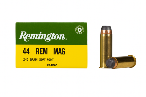 Remington Ammunition - 44 Remington Magnum - 240 Grain Soft Point - 25 Rounds Remington Ammunition - 44 Remington Magnum - 240 Grain Soft Point - 25 Rounds
