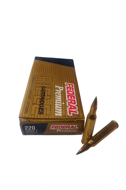 Federal Premium Ammunition - 220 Swift - 50 Grain Sierra Blitzking - 20 Rounds - Brass Case Federal Premium Ammunition - 220 Swift - 50 Grain Sierra Blitzking - 20 Rounds - Brass Case