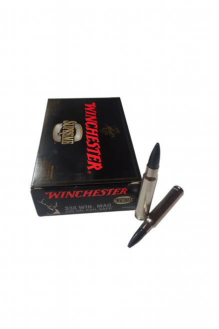Winchester Supreme Ammunition - 338 Winchester Magnum - 230 Grain Fail Safe - 20 Rounds Winchester Supreme Ammunition - 338 Winchester Magnum - 230 Grain Fail Safe - 20 Rounds