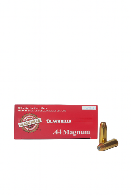 Black Hills Ammunition - 44 Remington Magnum - 300 Grain Jacketed Hollow Point - 20 Rounds Black Hills Ammunition - 44 Remington Magnum - 300 Grain Jacketed Hollow Point - 20 Rounds