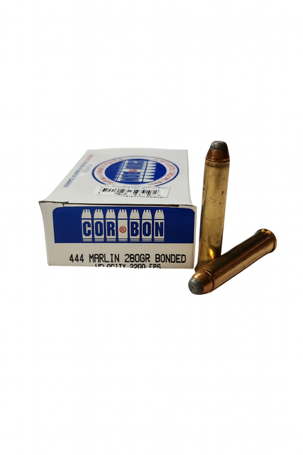 Cor Bon Ammunition - 444 Marlin - 280 Grain Bonded Soft Point - 20 Rounds Cor Bon Ammunition - 444 Marlin - 280 Grain Bonded Soft Point - 20 Rounds