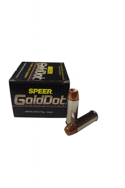 Speer Gold Dot Ammunition - 480 Ruger -  275 Grain Gold Dot Hollow Point - 20 Rounds