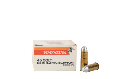Winchester Ammunition - 45 Long Colt - 225 Grain Silvertip Jacketed Hollow Point - 20 Rounds Winchester Ammunition - 45 Long Colt - 225 Grain Silvertip Jacketed Hollow Point - 20 Rounds