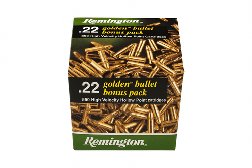 Remington Golden Bullet Ammunition - 22 Long Rifle - 36 Grain Hollow Point - 550 Rounds