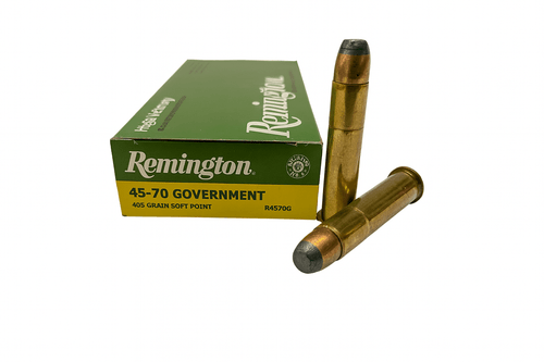 Remington Core-Lokt Ammunition - 45 -70 Government - 405 Grain Soft Point - 20 Rounds - Brass Case