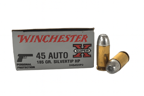 Winchester Super-X 45 Auto - 185 Grain Silvertip Hollow Point - 20 Rounds