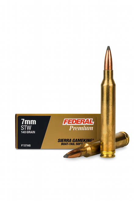 Federal Premium Ammunition - 7 MM STW - 140 Grain Boat Tail Soft Point - 20 Rounds Federal Premium Ammunition - 7 MM STW - 140 Grain Boat Tail Soft Point - 20 Rounds