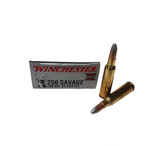 Winchester Super-X Ammunition - 250 Savage - 100 Grain Silver Tip - 20 Rounds Winchester Super-X Ammunition - 250 Savage - 100 Grain Silver Tip - 20 Rounds