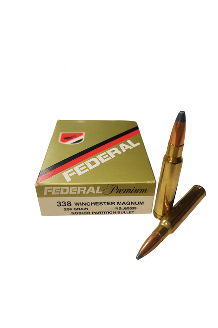 Federal Premium Ammunition - 338 Winchester Magnum - 250 Grain Nosler Partition - 20 Rounds Federal Premium Ammunition - 338 Winchester Magnum - 250 Grain Nosler Partition - 20 Rounds
