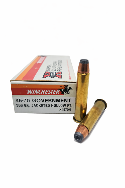 Winchester Super X Ammunition - 45-70 GOVT - 300 Grain Jacketed Hollow Point - 20 Rounds - Brass Case