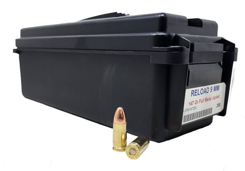 Miwall Reload Ammunition - 9 MM Luger - 147 Grain Full Metal Jacket - 500 Rounds W/ Free Ammo Can Miwall Reload Ammunition - 9 MM Luger - 147 Grain Full Metal Jacket - 500 Rounds W/ Free Ammo Can