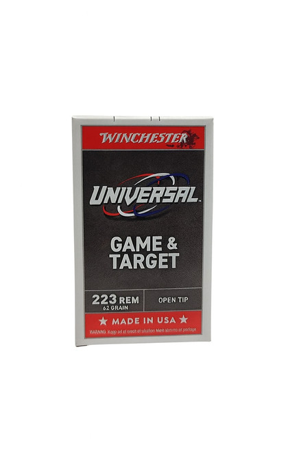 Winchester Universal Ammunition - 223 Remington - 62 Grain Open Tip - 1000 Rounds - Brass Case Winchester Universal Ammunition - 223 Remington - 62 Grain Open Tip - 1000 Rounds - Brass Case