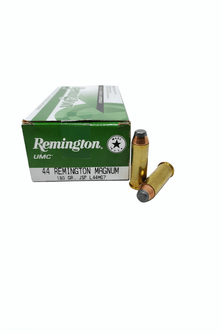 UMC Ammunition - 44 Remington Magnum - 180 Grain Jacketed Soft Point - 50 Rounds - Brass Case