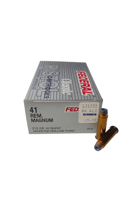 Federal Power-Shok Ammunition - 41 Rem Mag - 210 Grain Hi-Shok Jacketed Hollow Point - 50 Rounds