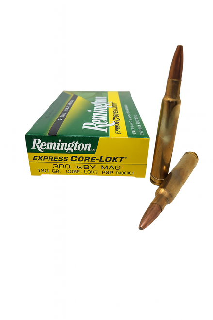 Remington Core-Lokt Ammunition -  300 Weatherby Magnum - 180 Grain Core-Lokt Pointed Soft Point - 20 Rounds