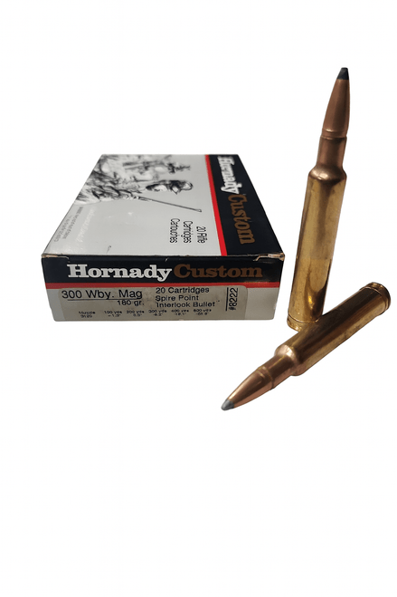 Hornady Custom Ammunition - 300 Weatherby  Magnum - 180 Grain InterLock - 20 Rounds