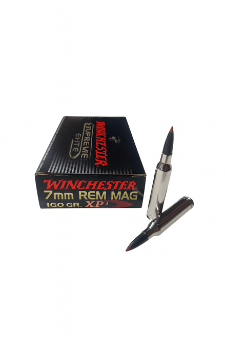 Winchester Supreme Ammunition - 7 MM Remington Magnum - 160 Grain Polymer Tip - 20 Rounds