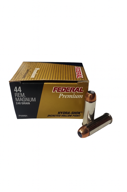 Federal Premium Ammunition - 44 Remington Magnum - 240 Grain Hydra-Shok - 20 Rounds