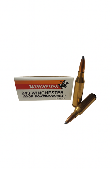 Winchester Super-X Ammunition - 243 Winchester - 100 Grain Power Point - 20 Rounds - Brass Case Winchester Super-X Ammunition - 243 Winchester - 100 Grain Power Point - 20 Rounds - Brass Case