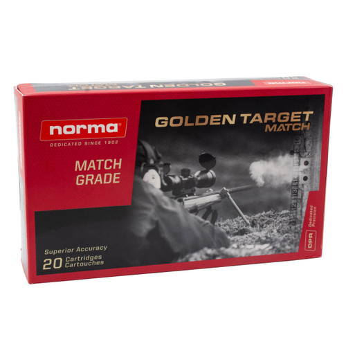 Norma Golden Target Match Ammunition - 6.5 MM Creedmoor - 130 Grain Boat Tail Hollow Point - 20 Rounds