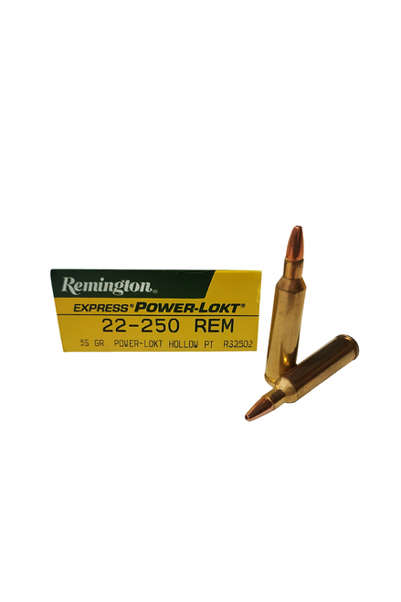 Remington Ammunition - 22-250 Remington - 55 Grain Power Lokt Hollow Point - 20 Rounds Remington Ammunition - 22-250 Remington - 55 Grain Power Lokt Hollow Point - 20 Rounds