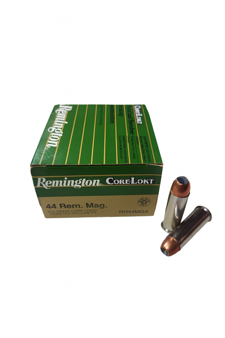 Remington Ammunition - 44 Remington Magnum - 275 Grain Core-Lokt Hollow Point - 25 Rounds Remington Ammunition - 44 Remington Magnum - 275 Grain Core-Lokt Hollow Point - 25 Rounds