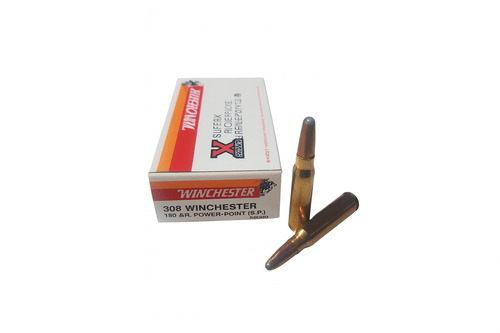 Winchester Super X Ammunition - 308 Winchester - 180 Grain Power Point - 20 Rounds - Brass Case