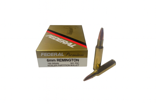 Federal | 6 MM Rem 100gr Nosler Partition | 20 Rounds
