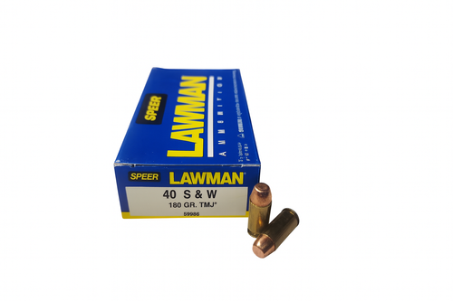 Speer Lawman Ammunition - 40 S&W - 180 Grain Total Metal Jacket - 50 Rounds Speer Lawman Ammunition - 40 S&W - 180 Grain Total Metal Jacket - 50 Rounds