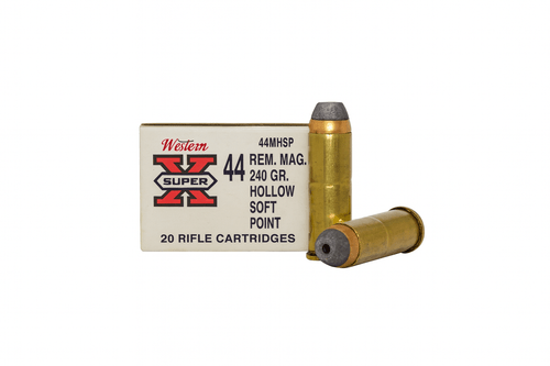 Winchester Western Ammunition - 44 Rem Magnum - 240  Grain Hollow Soft Point - 20 Rounds