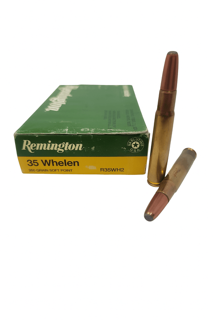Remington High Velocity Ammunition - 35 Whelen - 250 Grain Soft Point  - 20 Rounds - Brass Case