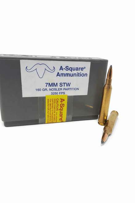 A-Square Ammunition - 7 MM STW - 160 Grain Nosler Partition - 20 Rounds