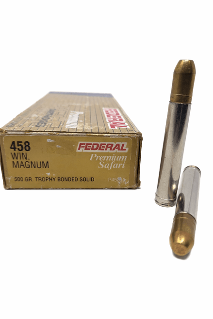 Federal Premium Ammunition - 458  Winchester Magnum - 500 Grain Trophy Bonded Solid - 20 Rounds