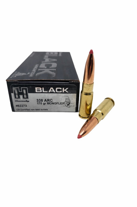 Hornady Black Ammunition - 338 ARC - 170 Grain Monoflex (Lead Free) - 20 Rounds